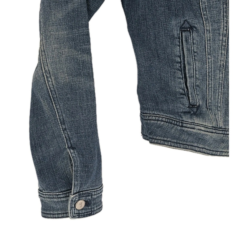 Pilcro And The Letterpress Anthropologie Jacket Women Large Denim Blue Jean Coat - Picture 4 of 8